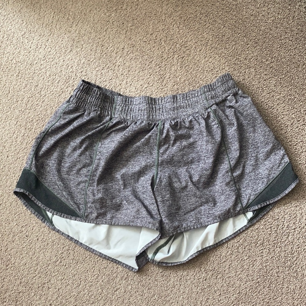 Gray Lululemon Hotty Hot Low Rise Short 4”